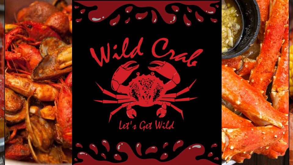 Boiled seafood served with seasonings and sides.